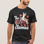 Pickleball Player The Volley Llamas Llama T-Shirt (Vorderseite)