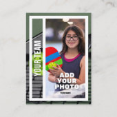 Pickleball Player Trading Card Souvenir - Green Telefonnummerkarte (Vorderseite)