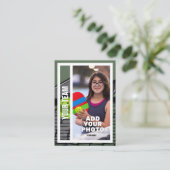 Pickleball Player Trading Card Souvenir - Green Telefonnummerkarte (Stehend Vorderseite)