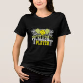 Pickleball Player Tri-Blend Shirt (Vorderseite)