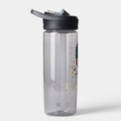 Pickleball Player US Flag Retro Paddleball Trinkflasche (Rechts)