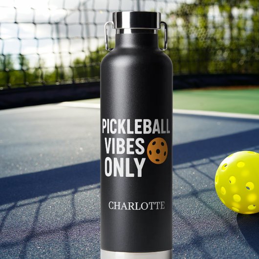 Pickleball Player vibes quotierter Name Trinkflasche