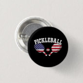 Pickleball Player Vintag Pickle Ball Liebe Button (Vorne & Hinten)