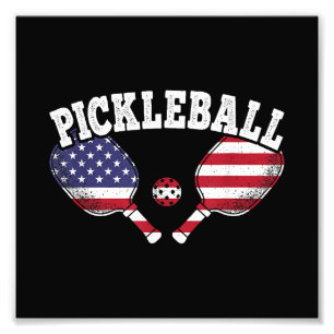 Pickleball Player Vintag Pickle Ball Liebe Fotodruck