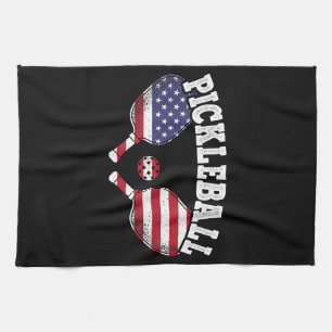 Pickleball Player Vintag Pickle Ball Liebe Geschirrtuch