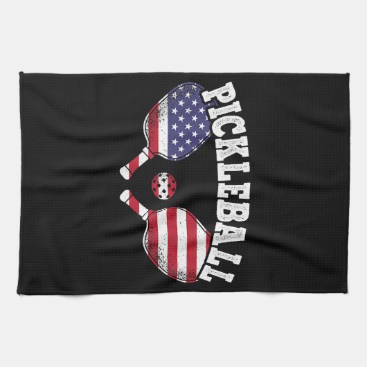 Pickleball Player Vintag Pickle Ball Liebe Geschirrtuch (Horizontal)