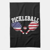 Pickleball Player Vintag Pickle Ball Liebe Geschirrtuch (Vertikal)
