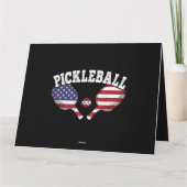 Pickleball Player Vintag Pickle Ball Liebe Karte (Rückseite)