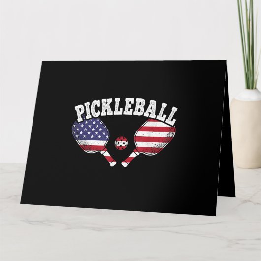 Pickleball Player Vintag Pickle Ball Liebe Karte (Vorderseite)
