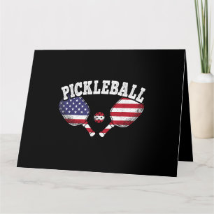 Pickleball Player Vintag Pickle Ball Liebe Karte