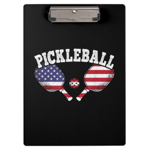 Pickleball Player Vintag Pickle Ball Liebe Klemmbrett