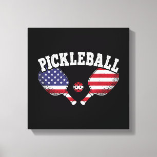 Pickleball Player Vintag Pickle Ball Liebe Leinwanddruck