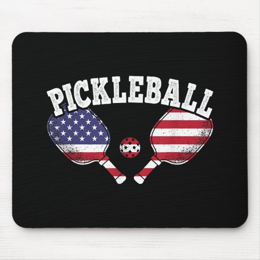 Pickleball Player Vintag Pickle Ball Liebe Mousepad (Vorne)