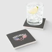 Pickleball Player Vintag Pickle Ball Liebe Steinuntersetzer (Seitenansicht)