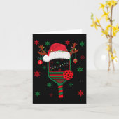 Pickleball Player Weihnachtsfeiertag Reindeer Xmas Karte (Gelbe Blume)