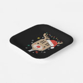 Pickleball Player Weihnachtsfeiertag Reindeer Xmas Pappteller (Gewinkelt)
