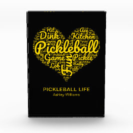 Pickleball Player Word Art Typografie Personalisie Fotoblock