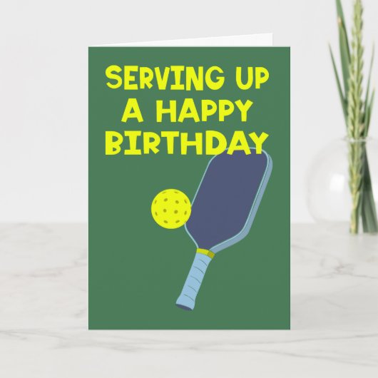 Pickleball Players Custom Message Birthday Karte (Vorderseite)