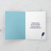Pickleball Players Custom Message Birthday Karte (Innenseite)