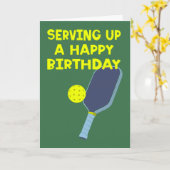 Pickleball Players Custom Message Birthday Karte (Gelbe Blume)