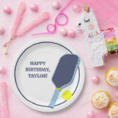 Pickleball Players Custom Message Birthday Pappteller (Party)