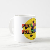 Pickleball-Pokal-Design Kaffeetasse (Vorderseite Links)