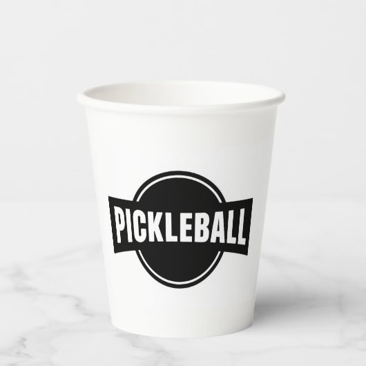 Pickleball-Pokal Pappbecher (Vorderseite)