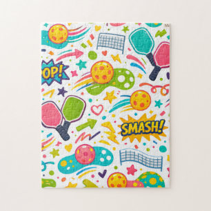„Pickleball Pop & Smash Puzzle – Lustiges Original