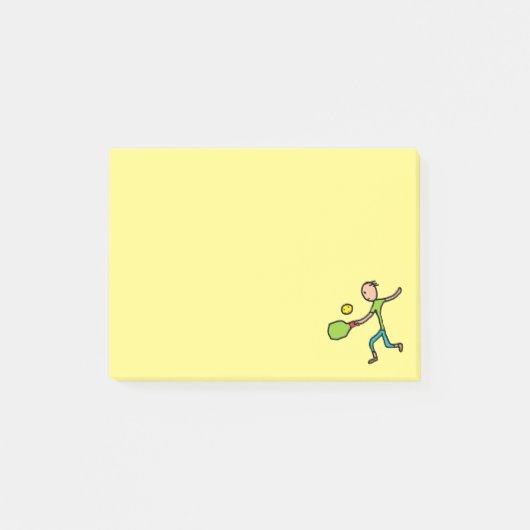 Pickleball Post-it Klebezettel (Vorderseite)