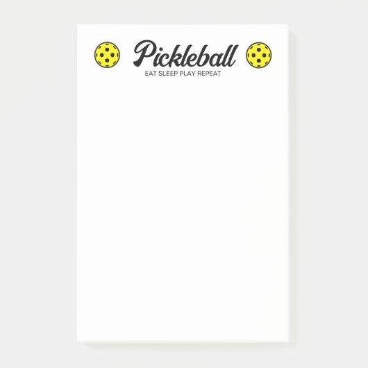 Pickleball Post-it®-Notes-Block mit Logo Post-it Klebezettel (Vorderseite)