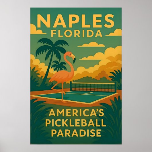 Pickleball Poster: Neapel Florida Pickleball Poster (Vorne)