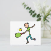 Pickleball Postkarte (Stehend Vorderseite)