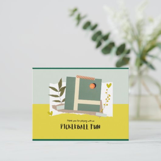 Pickleball Postkarte (Stehend Vorderseite)