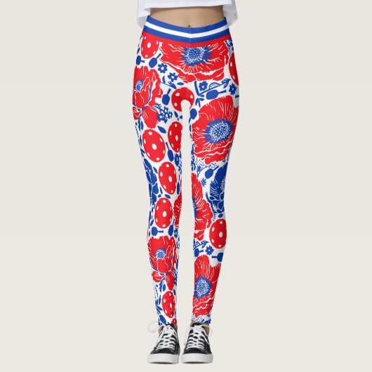 Pickleball Power Leggings, Pickleball Leggings (Vorderseite)