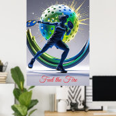 Pickleball Power Smash - Energie in Bewegung Poster (Heimbüro)