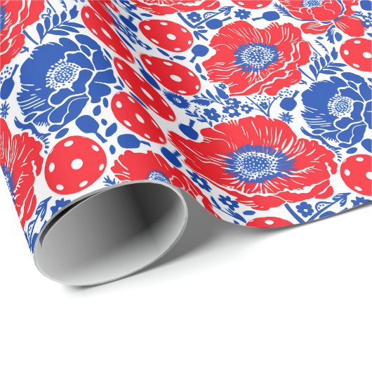 Pickleball Present Wrap Geschenkpapier (Rolleneckpunkt)