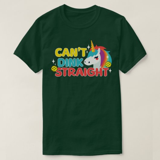 Pickleball Pride Month Cant Dink Straight T-Shirt (Design vorne)