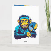 Pickleball-Primat-Party Feiertagskarte (Rückseite)