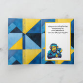 Pickleball-Primat-Party Feiertagskarte (Innenseite)