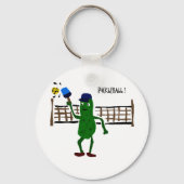 Pickleball Primitive Art Schlüsselanhänger (Vorderseite)