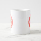 Pickleball Princess Funny Quote Name Initial Peach Jumbo-Tasse (Vorderseite)