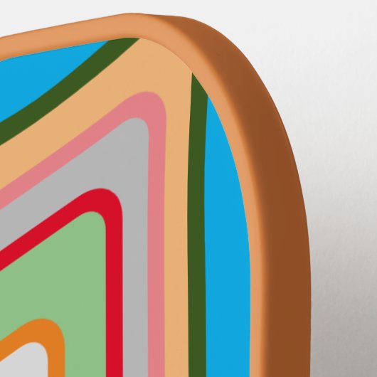 PICKLEBALL PRINCESS-mehrfarbige Quadrate Pickleball Schläger (Linke Seite)