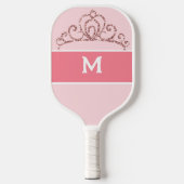 Pickleball Princess Mit Monogramm Pink Pickleball Schläger (Vorderseite)