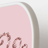 Pickleball Princess Mit Monogramm Pink Pickleball Schläger (Linke Seite)