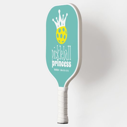 Pickleball Princess Niedlich Aqua Aquamarin Pickleball Schläger (Links)
