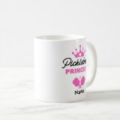 Pickleball Princess Pink Personalisiert Kaffeetasse (VorderseiteRechts)