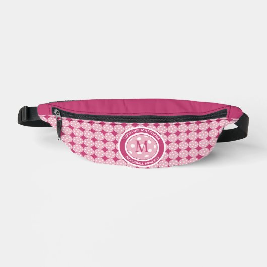 Pickleball Princess Quote Individuelle Name Anfäng Bauchtasche (Vorderseite)