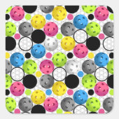 Pickleball Print Quadratischer Aufkleber (Vorderseite)