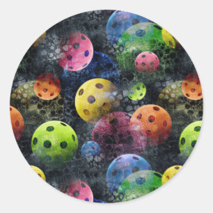 Pickleball Print Runder Aufkleber