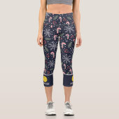 Pickleball Print Winter Weihnachtsmarkt Capri Leggings (Vorderseite)